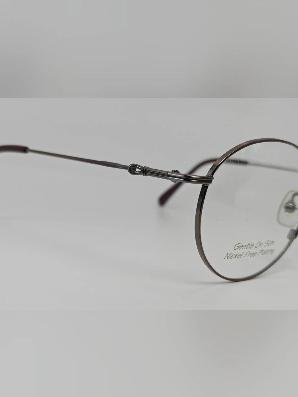 Shiseido 705.  Women's  Round Metal Glasses in Purple Gunmetal. Systech.